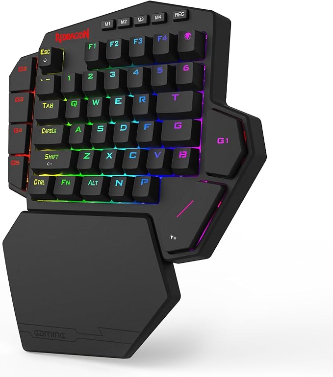 Redragon K585 HE Rapid Trigger Gaming Keyboard, 8K Wired One-Handed Mechanical Keyboard w/Next-Gen UltraMag 100% POM Silky Magnetic Switch, Dual-Module Floating Structure Design, Detachable Wrist Rest