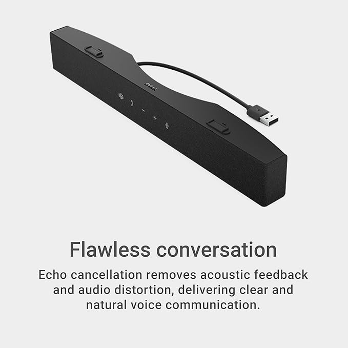 Dell Pro Premium Conferencing Soundbar - SB725 - Controls End/Call/Volume Down/Volume Up/MS Teams, LED Status Indicator, Wired, AI-Based Noise Cancellation, Superior Audio Experience