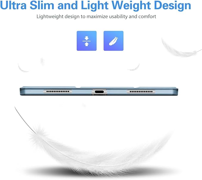 ProCase for iPad Pro 11 Inch Case 2022/2021/2020/2018(4th/3rd/2nd/1st Generation), iPad Pro 11" Slim Stand Hard Back Cover Shell Smart Folio Compatible with Pencil/Support Auto Wake/Sleep -SkyBlue