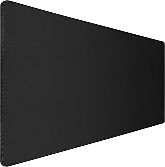 Large Gaming Mouse Pad with Extended Stitched Edges, (31.5X15.7 Inch) Durable Non-Slip Natural Rubber Base, Waterproof Keyboard Computer Mousepad for Esports Pros/Gamer/Desktop/Office/Home, Black