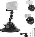 EMART Suction Cup Camera Mount with Adjustable Magic Arm, Metal 6" Suction Cup Mount Compatible with Camera, Action Cam, Phone, Universal 1/4"-3/8" Mount Holes for Windshield, Dash and Smooth Surface