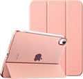 MoKo for iPad mini 7 (A17 Pro) Generation Case 2024, iPad mini 6 Case 2021, 8.3-inch Slim Lightweight Protective Hard Back PC Shell Stand Cover Support Touch ID, Auto Wake/Sleep, Apricot Orange