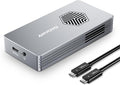 ANYOYO 40Gbps M.2 NVMe SSD Enclosure with Cooling Fan, Aluminium Alloy Enclosure Compatible with Thunderbolt 4/3/USB4, Support M/B+M Key SSD, Tool-Free Installation