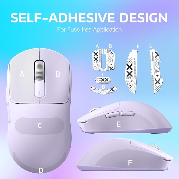 ATTACK SHARK X3 Wireless Gaming Mouse, 49g Bluetooth/2.4G/USB-C Ergonomic Computer Mouse, PAW3395 26K DPI Sensor, 200h Battery Life, Programmable Buttons, Gaming Accessories for PC/Laptop/Mac