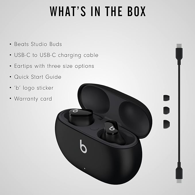 Beats Studio Buds with Apple 20W USB-C Power Adapter - Black