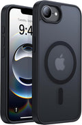 Eastinbox Magnetic Shockproof for iPhone 17e & iPhone 16e Case [Compatible with MagSafe] [Military-Grade Protection] Anti-Yellowing, Matte Protective Phone Case for iPhone 17 e/16 e 6.1", Black