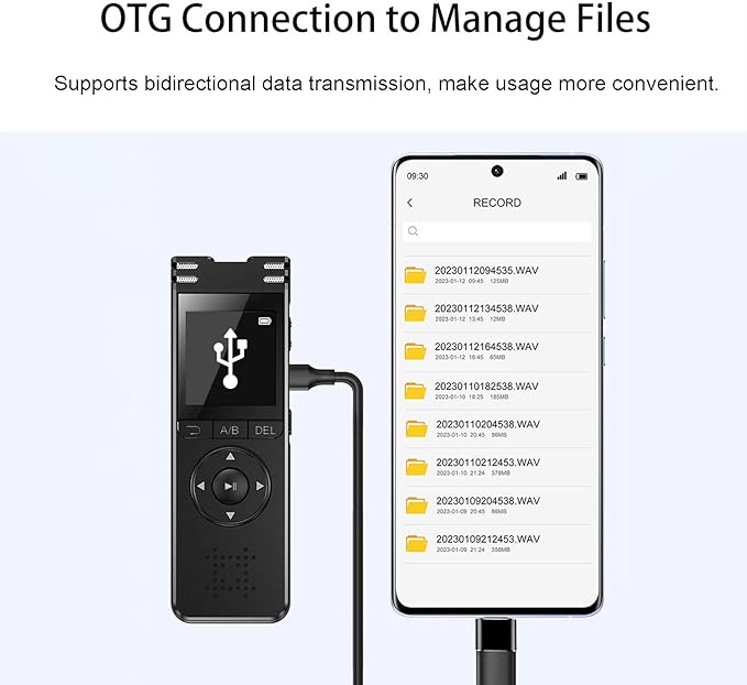128GB Digital Voice Recorder with Playback Upgraded Voice Activated Recording with Premium Noise Reduction Dictaphone Device Perfect for Lectures Meetings Interviews