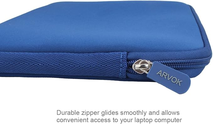 Arvok 13 13.3 14 Inch Laptop Sleeve Case for MacBook Pro/MacBook Air 13-14 inch, Water-Resistant Notebook Chromebook Computer Pouch, Carrying Bag Cover for HP/Dell/Lenovo/Asus/Acer, Dark Blue