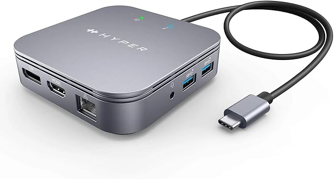 HyperDrive USB-C & Thunderbolt 4 Dual Monitor Dock - 4K60Hz HDMI Thunderbolt Docking Station -7-in-1 Dock - Slim, Portable, Powerful