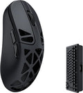 Keychron M3 Mini 4K Wireless Bluetooth 5.1/2.4 GHz/Wired Optical Mouse, Ultra-Lightweight 65g Programmable PixArt 3395 Sensor with up to 26,000 DPI/ 650 IPS for Windows Mac Linux - Metallic Black