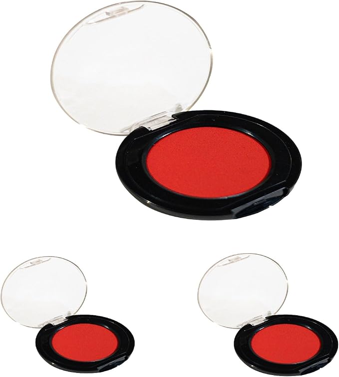 Fingerprint Ink Pad 3 Pcs, Quick-Drying & Portable, for Office Notary Supplies, Identification Security ID & Law Enforcement Fingerprint Cards Stamp Pad (Red