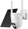 2K Solar Security Camera Wireless Outdoor, 360° View Pan/Tilt Battery Camera for Home Security, Color Night Vision, Spotlight, 2-Way Audio, PIR Motion Sensor, 2.4GHz WiFi Only, Weatherproof