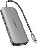 WAVLINK USB C Docking Station Dual Monitor for Laptop Dell/Lenovo/HP/XPS, USB-C Hub Multiport Adapter Dongle Dock with 2 HDMI, DisplayPort, Ethernet Hub, 87W Power Delivery, SD Card Reader, Audio