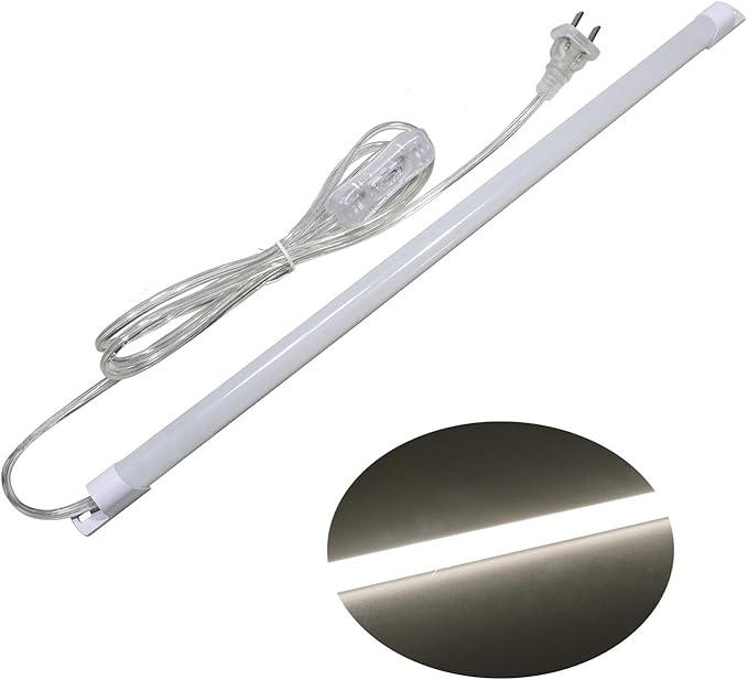 STBTECH 110V Under Cabinet Lights,17inch LED Under Counter Lighting with 6foot Plug Cable,Reading Desk Lamp for Kitchen/Shelf (Naturally White 4000K)