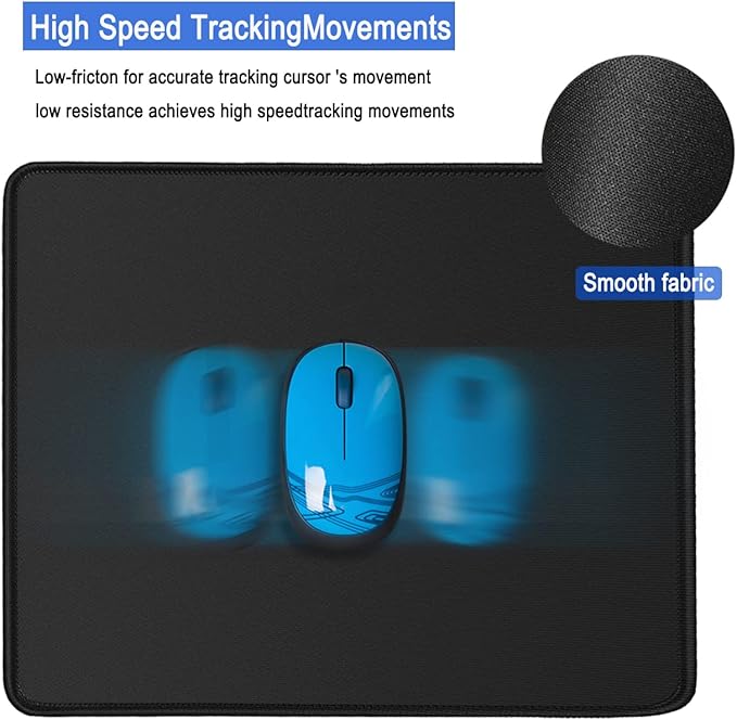 Mouse Pad, Upgraded 30% Larger Mouse pad with Durable Stitched Edges, Waterproof Mousepad, Nonslip Natural Rubber Base Mouse pad for Gaming Computer, Laptop, Office, Home, 11.8 x 9.8 x 0.12 in