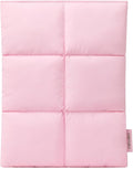 Comfyable Puffy 9-11 Inch Tablet Sleeve Compatible for 11 Inch iPad Pro M5, iPad Air M4 2026 with Magic Keyboard, Quilted Puffer Vertical Tablet Carrying Case for Women Men, Candy Pink