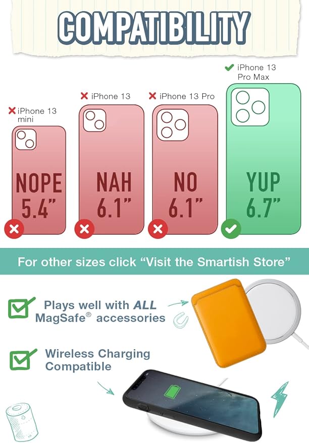 Smartish® iPhone 13 Pro Max Slim Case - Gripmunk Compatible with MagSafe [Lightweight + Protective] Thin Grip Cover with Microfiber Lining - You're Just Jelly