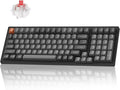 Keychron K4 Max Wireless Custom Mechanical Keyboard with Number Pad, QMK Programmable 100 Keys RGB Backlight, Bluetooth/2.4 GHz/Wired PBT Keycaps Compatible with Mac Windows Linux