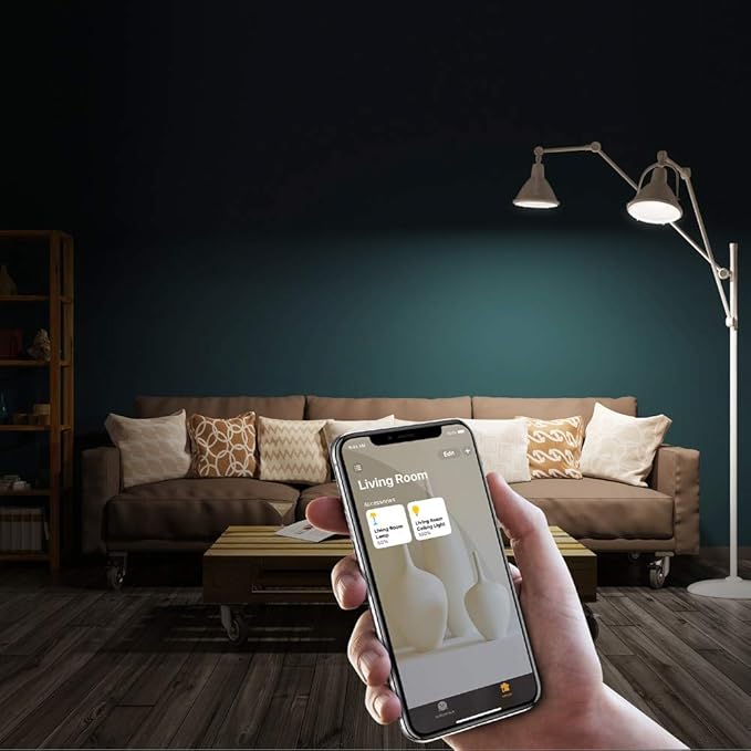 Feit Electric BR30/SW/HK 65W Equivalent BR30 Flood Smart, Works with Apple HomeKit and Siri Voice Control, No Hub Required LED Light Bulb, 5.4" H x 3.8" D, 2700K Soft White