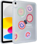 for iPad Pro 12.9 inch Case 6th/5th/4th/3rd Generation (2022/2021/2020/2018) Frosted Translucent Clear Slim Lightweight Cover Soft TPU Back Shockproof Silicone Shell,Smiling Happy Smile Face