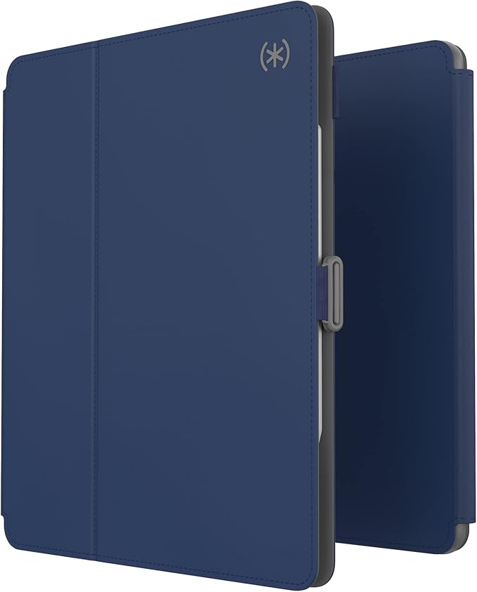 Speck Case for iPad Pro 6th Generation 12.9 Inch - Drop & Camera Protection, Slim Multi Range Stand, Apple Pencil Holder - Arcadia Navy/Moody Grey