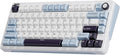 iLovBee B75 Wireless Mechanical Keyboard, Creamy 75% Percent RGB Gaming Keyboard with Knob, Bluetooth/2.4GHz/USB Wired Hot Swappable Keyboards, Gasket Mounted PBT Keycaps, Pre-Lubed Linear Switches
