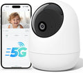 Rraycom Indoor Camera 5G&2.4G WiFi,2K Security Cameras for Home Security,360°Pan & Tilt, Dog/Pet Baby Camera with Motion Tracking& Sound Detection, 2-Way Audio, Night Vision,Siren,Works w/Alexa