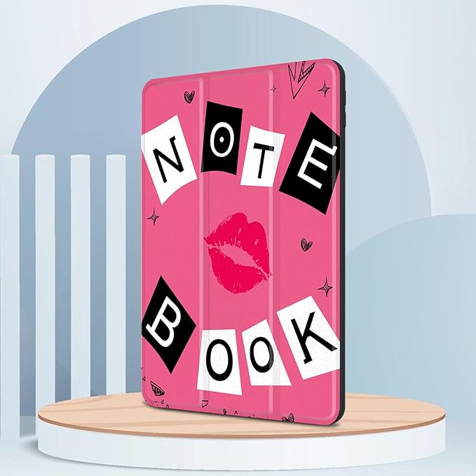 Case for iPad pro 10.5 inch 2017/ iPad Air 3rd Generation 2019, Case with Pencil Holder, Stand Clear Back Cover Cute Cool Design for Women Girls, Auto Sleep/Wake, Rose Red Book