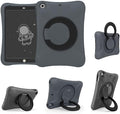 Kids EVA Case for iPad | Multi-Direction Stable Stand | Compatible with 10.5-Inch iPad Air 2019 (3rd Generation) (Grey+Black)
