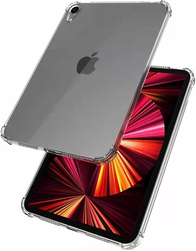 Clear Case for iPad mini 7 2024 (A17 Pro) & iPad mini 6 2021 Case 8.3 inch, UUcovers Lightweight Thin Transparent Soft TPU Back Shockproof Crystal Cover for iPad mini 7th/6th Generation 8.3", Clear