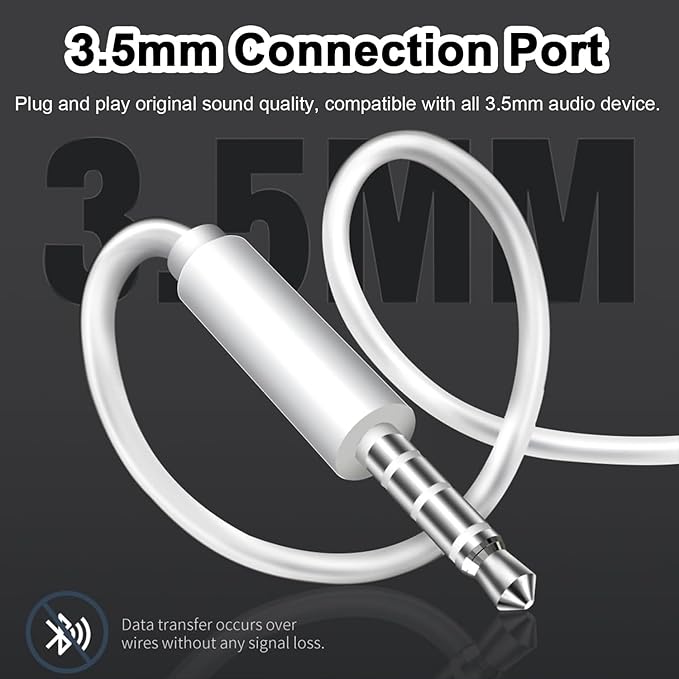 【2 Pack】Wired Earbuds, 3.5mm Headphones Wired, 3.5mm Jack in Ear Headphones with Microphone & Volume Control, Compatible with iPhone, iPad, iPod, Android, Laptop, PC, MP3, MP4 Most 3.5mm Audio Devices