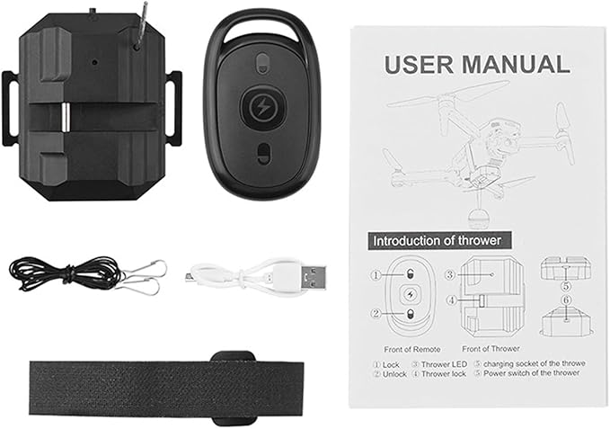 Airdrop System Compatible with DJI Mini 4 Pro/Mini 3/Mini 3 Pro/Mini 2/Mini SE Drone Payload Dropper Release Dropping System Delivery Transport Device Thrower for Fishing Line Dropper,Wedding,Rescue