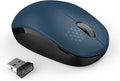 seenda Wireless Mouse, 2.4G Noiseless Mouse with USB Receiver Portable Computer Mice for PC, Tablet, Laptop, Notebook - Blue & Black