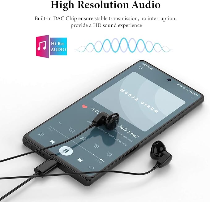 APETOO USB C Headphone for iPhone 17 16 15 Pro Max/iPad, HiFi Stereo Type C Earphones USB-C Wired Earbuds with Microphone Volume Control for Samsung S25/S26/S24/S23/S22/S21/Pixel/for OnePlus/Android