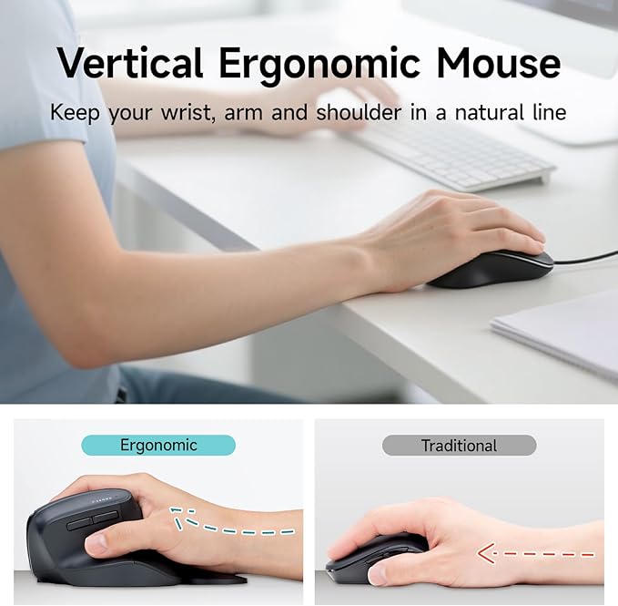 SANWA Wireless Ergonomic Mouse for Large Hands, Silent Click Vertical Mice with Removable Wrist Rest, 1000-4000 DPI, 3-Device (2.4G + 2 Bluetooth 5.4), Compatible with Mac, Windows, Laptop, PC, Black