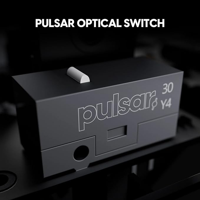 Pulsar Gaming Gears X2H Crazylight Wireless Gaming Mouse, Ultra Lightweight 1.51 oz (43g), Optical Switch, 32000 DPI, 750 IPS, XS-1 Sensor, 8k Compatible (Medium, Uyuni White)