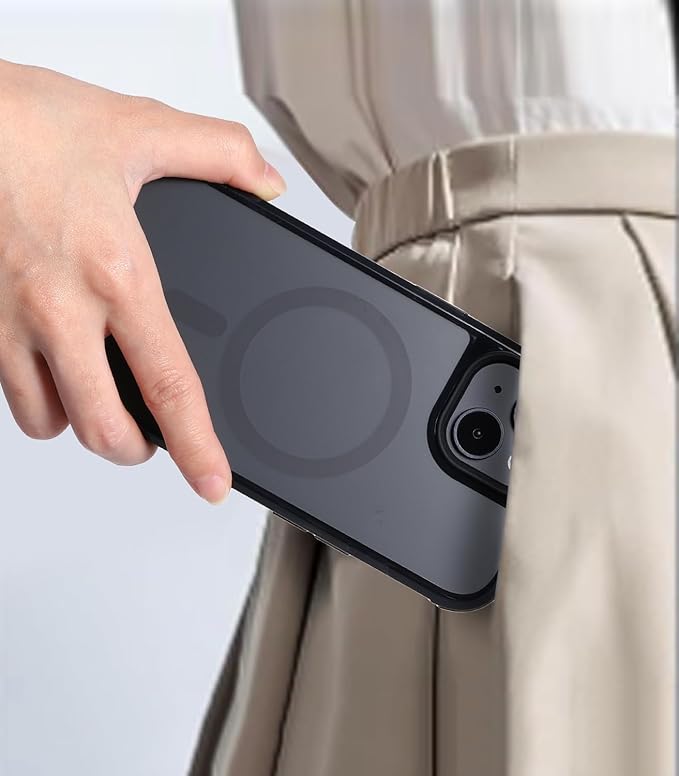 Tigowos for iPhone 15 Plus&iPhone 14 Plus Phone Case Fits MagSafe 10FT Drop Resistant Matte Skin Feeling Back Cover for iPhone 15 Plus&iPhone 14 Plus Case，Matte Black