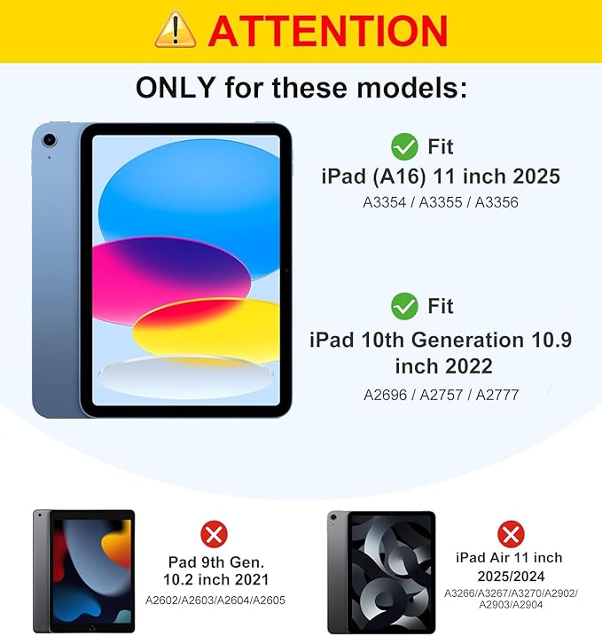 WEUIUJKILO Case for iPad (A16) 11th Gen 11 Inch 2025, iPad 10th Gen 10.9 Inch 2022, PU Leather Folding Stand Smart Cover with Auto Sleep/Wake, She Believed She Could So She Did Inspirational Quote