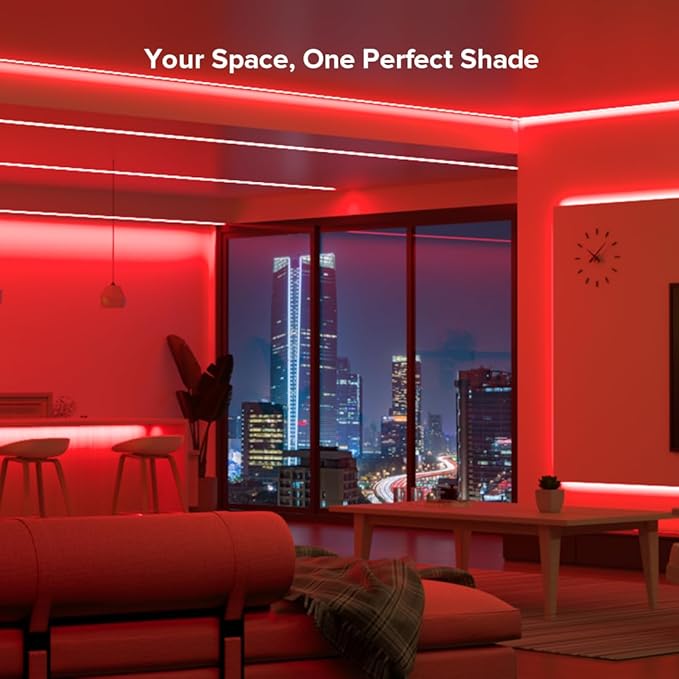 BTF-LIGHTING FCOB COB FOB LED Strip Lights 5V USB Powered 6.56FT 640LEDs Red Color 8mm Width Dimmable CRI 90+ with 3M Tape Flexible High Density for 3D Printer TV Backlight PC DIY Decor