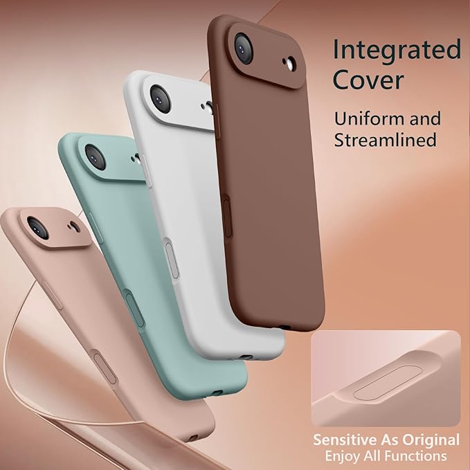 FireNova Magnetic for iPhone Air Case, Compatible with MagSafe, [Integrated Silicone Camera Control Button] [Camera Protection] Microfiber Lining Phone Case for iPhone 17 Air, 6.5", Pinksand
