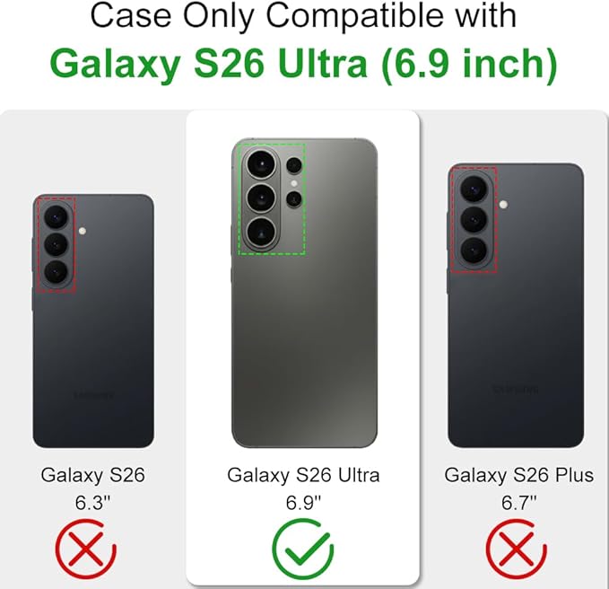 MALEWOLF Case for Samsung Galaxy S26 Ultra, Translucent Matte Cover Compatible with Magsafe, Military Grade Drop Resistant, Color Hybrid Non-Slip Phone Case for Galaxy S26 Ultra (Grey/White)
