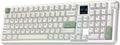 EPOMAKER RT100 PRO Wireless Gaming Keyboard with 1.54" Screen&Knob, RGB, 2.4Ghz/BT/USB-C, Hot Swap, 5000mAh, PBT Keycap, Custom Driver, Retro Mechanical Keyboard for Win/Mac (White, Creamy Jade)