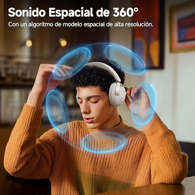 QCY H3 PRO Adaptive ANC Wireless Headphones Over Ear, 50dB Active Noise Cancellation with Multiple Modes, LDAC Hi-Res Wireless Audio, 55H Playtime, Custom EQ via App, Bluetooth 5.4