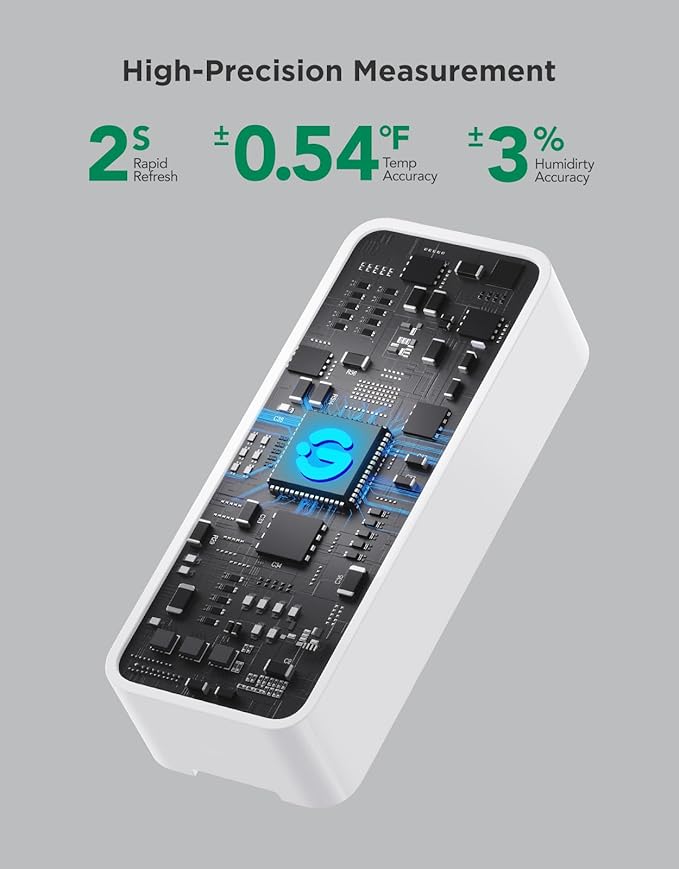 GoveeLife WiFi Hygrometer Thermometer 9 Pack, Smart Humidity Temperature Sensor with App Notifications, 2-Year Free Data Storage Export, Temperature Humidity for Bedroom, Wine Cellar, Basements