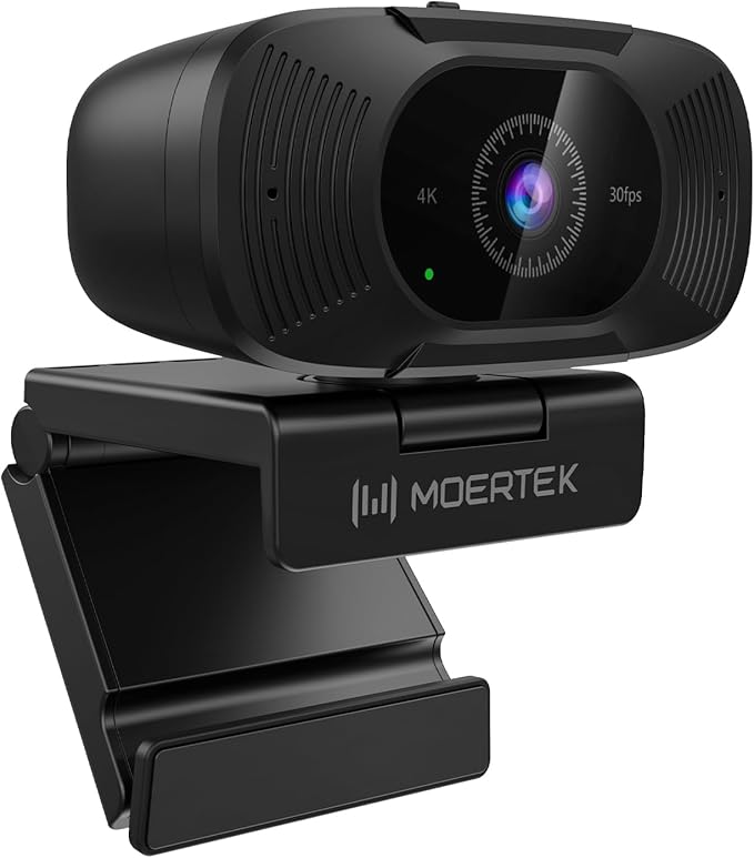 4K Webcam with Microphone, 1080P 60fps Webcam for PC, 8MP UHD 92° Wide Angle Len, Automatic Light Correction, USB Camera with Privacy Cover, External Computer Camera for Business Meeting/Video Call
