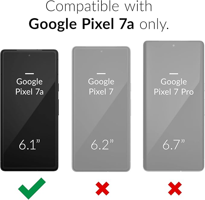 Crave for Google Pixel 7a Case, Shockproof Protection Dual Layer Case for Google Pixel 7a (6.1 inch) - Navy