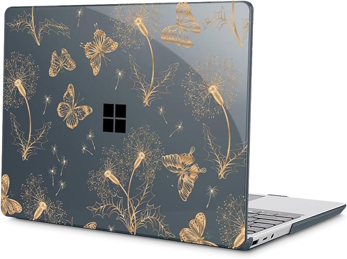 Case for 13.5" Microsoft Surface Laptop 5/4/3 with Metal Palm Rest ONLY 2019-2022 Release Models:1868/1951, Plastic Hard Shell Case with Keyboard Cover & Screen Protector, Butterflies