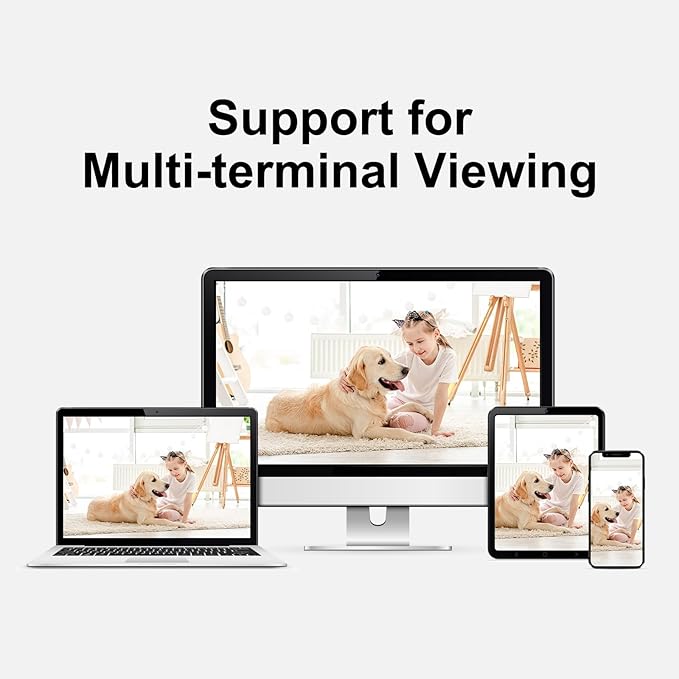 EVERSECU 2K Magnetic Security Camera for Home, Night Vision, Compact Pet Camera with Phone App, Motion Detection, 2-Way Audio, 2.4ghz WiFi Baby Monitor, Work with Alexa, Supports RTSP&ONVIF(4pack)
