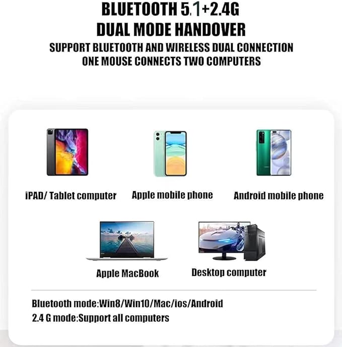 Bluetooth Wireless Mouse for Laptop mac MacBook ipad MacBook air MacBook pro pc Desktop Computer Windows Chromebook Notebook (Rose Gold)