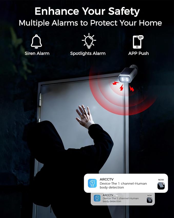Solar Security Cameras Wireless Outdoor, 4MP Cameras for Home Security Camera System, 64GB Local Storage, No Subscription, Easy Setup, Color Night Vision, 2.4 & 5G WiFi, 2-Cam Kit